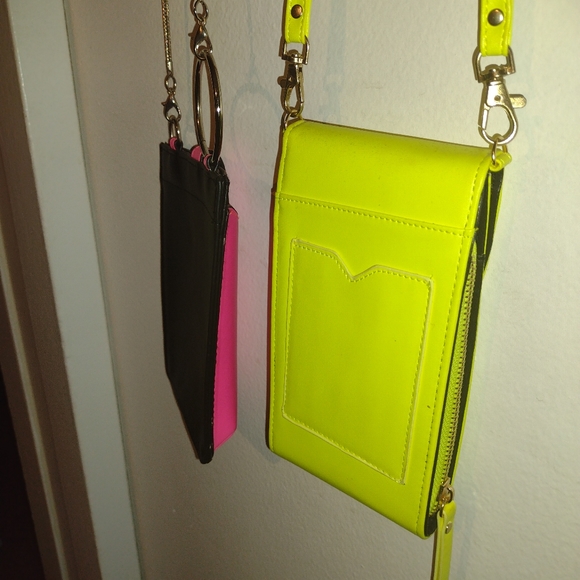 Neon Pink and Yellow Purse - Picture 3 of 3